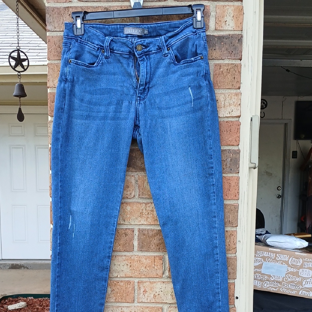 🧡Just USA Women's Classic Blue Skinny Jeans